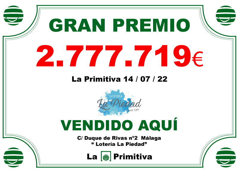 Lotería La Piedad - GRAN PREMIO 2